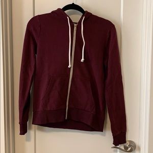 Maroon zip up hoodie
